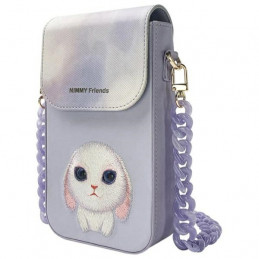 „Nimmy Big Eyed Pet 2.0“ triušio telefono dėklas + piniginė + sekimo dėklas – violetinė