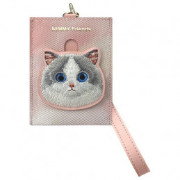 „Nimmy Big Eyed Pet 2.0“ 3 viename telefono krepšys + piniginė + sekimo dėklas katėms – rožinis