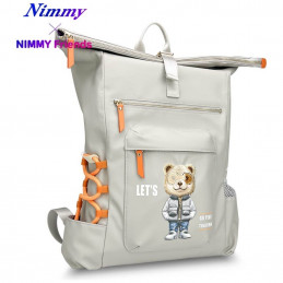 „Nimmy Cool&Cute 2.0“ nešiojamojo kompiuterio kuprinė su meškiuku – pilka