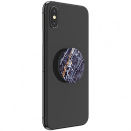 „Popsockets 2“ aukso spalvos ant tamsaus marmuro telefono laikiklis ir stovas