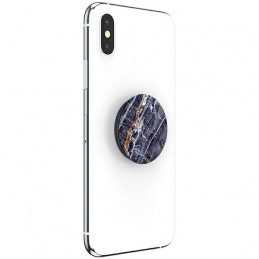 „Popsockets 2“ aukso spalvos ant tamsaus marmuro telefono laikiklis ir stovas