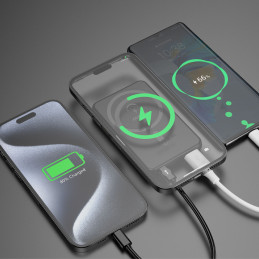 Dudao K14S USB-C / MagSafe belaidis maitinimo blokas 20W 5000mAh - juodas