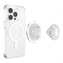 „Popsockets PopGrip MagSafe 2“ telefono laikiklis ir stovas – skaidrus