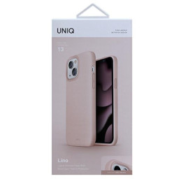 Uniq Lino dėklas iPhone 13 - rožinis