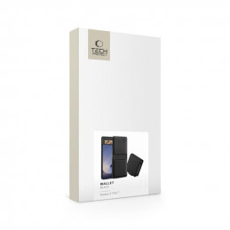„Tech-Protect“ piniginės dėklas, skirtas „Samsung Galaxy Z Flip 7“ – juodas