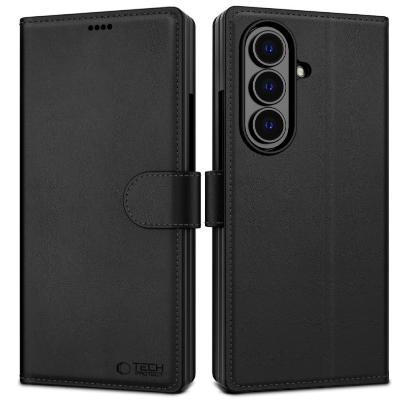„Tech-Protect“ piniginės dėklas, skirtas „Samsung Galaxy Z Fold 7“ – juodas