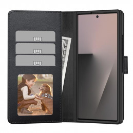 „Tech-Protect“ piniginės dėklas, skirtas „Samsung Galaxy Z Fold 7“ – juodas