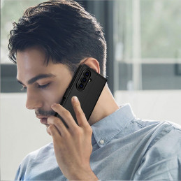 „Tech-Protect“ piniginės dėklas, skirtas „Samsung Galaxy Z Fold 7“ – juodas