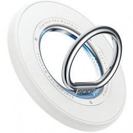 Žiedinis SODI stovas BM-350 dvipusis magnetinis su MagSafe - baltas