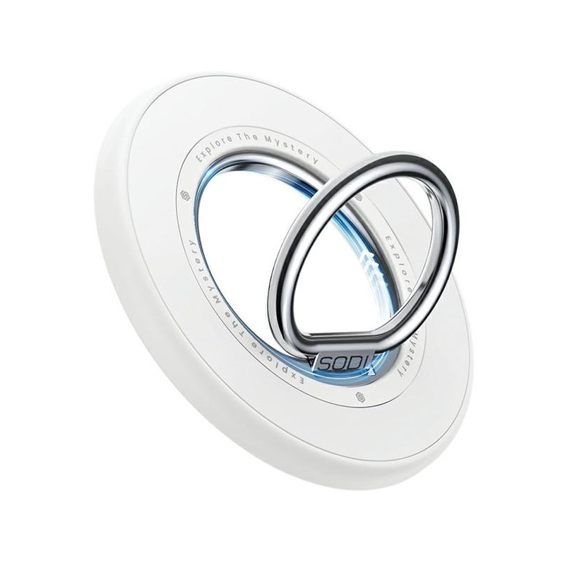 Žiedinis SODI stovas BM-350 dvipusis magnetinis su MagSafe - baltas