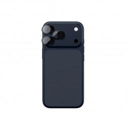 NUOSTABUS „iPhone 17 Pro / Pro Max“ objektyvo stiklas su mėlynu aliuminio rėmeliu