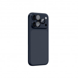 NUOSTABUS „iPhone 17 Pro / Pro Max“ objektyvo stiklas su mėlynu aliuminio rėmeliu
