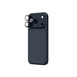 NUOSTABUS „iPhone 17 Pro / Pro Max“ objektyvo stiklas su mėlynu aliuminio rėmeliu