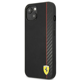 Ferrari On Track Carbon Stripe dėklas iPhone 13 mini - juodas