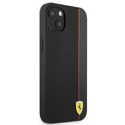 Ferrari On Track Carbon Stripe dėklas iPhone 13 mini - juodas
