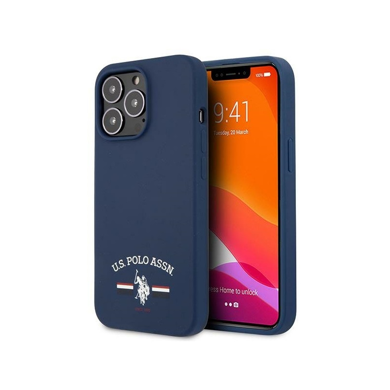 JAV Polo Assn byla Silikono kolekcija, skirta iPhone 13 Pro Max – tamsiai mėlyna