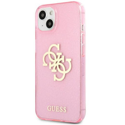 Guess Glitter 4G Big Logo dėklas iPhone 13 mini - rožinis