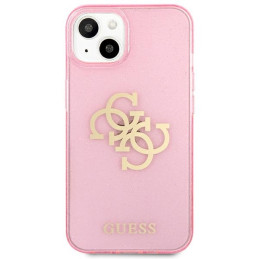 Guess Glitter 4G Big Logo dėklas iPhone 13 mini - rožinis