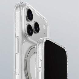 NUOSTABUS „Titan Pro MagSpin“ dėklas, skirtas „iPhone 17 Pro“, suderinamas su „MagSafe“ – pilkas