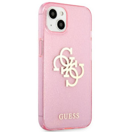 Guess Glitter 4G Big Logo dėklas iPhone 13 mini - rožinis