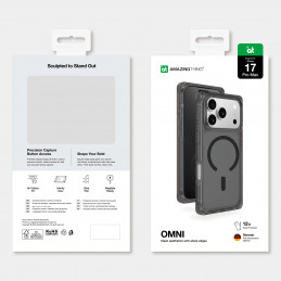 NUOSTABUS „Omni“ dėklas, skirtas „iPhone 17 Pro Max“, suderinamas su „MagSafe“ – juodas