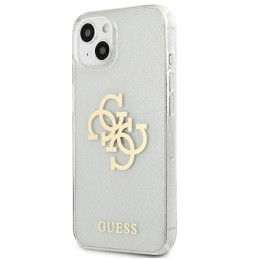 Guess Glitter 4G Big Logo dėklas iPhone 13 mini - skaidrus