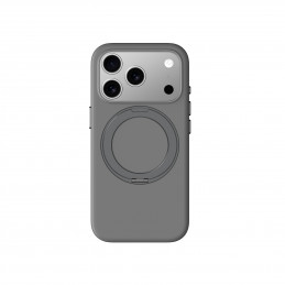 NUOSTABUS „Cloudie“ „iPhone 17 Pro Max“ dėklas su stovu – pilkas