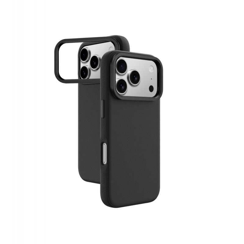 NUOSTABUS „Glamour iPhone 17 Pro“ dėklas su stovu – juodas