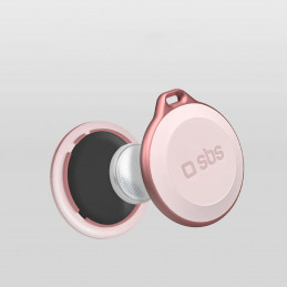 SBS Track My Circle vandeniui atsparus IP65 lokatorius, suderinamas su Apple Find My – rožinis