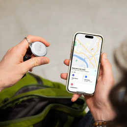SBS Track My Circle vandeniui atsparus IP65 lokatorius, suderinamas su Apple Find My – baltas