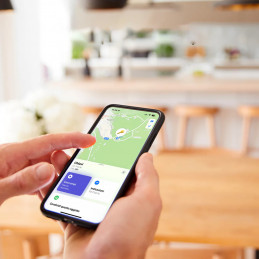 SBS Track My Circle vandeniui atsparus IP65 lokatorius, suderinamas su Apple Find My – baltas