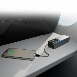 Išorinė baterija SBS 20000mAh PD 100W su LCD ekranu - pilka