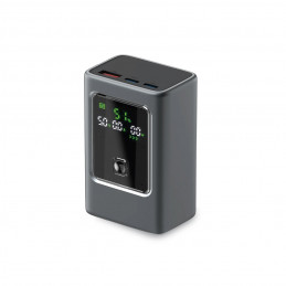 Išorinė baterija SBS 10000mAh PD 35W su LCD ekranu - pilka