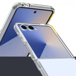 „Tech-Protect FlexAir“ hibridinis dėklas, skirtas „Samsung Galaxy Z Flip 7“ – skaidrus