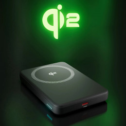 SBS Mag Power Qi2 5000 mAh išorinė baterija, suderinama su „MagSafe“ – juoda