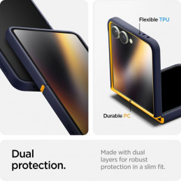 Nano Pop Mag MagSafe dėklas, skirtas Samsung Galaxy Z Flip 7 – tamsiai mėlyna ir geltona
