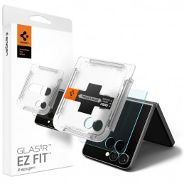 „Spigen Glas.TR EZ Fit HD“ grūdinto stiklo ekrano apsauga, skirta „Samsung Galaxy Z Flip 7“ - permatoma
