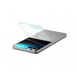 „Spigen Glas.TR EZ Fit HD“ grūdinto stiklo ekrano apsauga, skirta „Samsung Galaxy Z Flip 7“ - permatoma