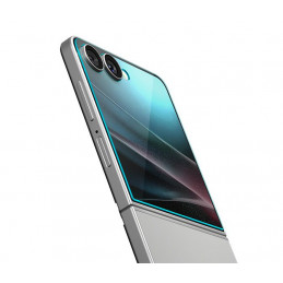 „Spigen Glas.TR EZ Fit HD“ grūdinto stiklo 2 vnt. pakuotė, skirta „Samsung Galaxy Z Flip 7“ - skaidrus