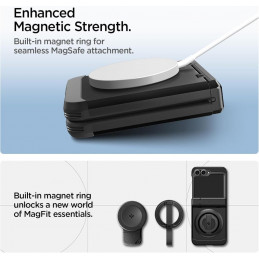 „Spigen Tough Armor Pro MagSafe“ dėklas, skirtas „Samsung Galaxy Z Flip 6 / 7 FE“ – juodas