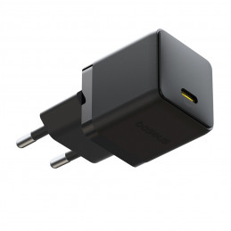 „Baseus Palm 1C“ 20 W sieninis įkroviklis (su „Baseus Mini White USB-C 60 W“ (20 V / 3 A) 1 m laidu) – juodas