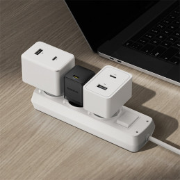„Baseus Palm 1C“ 20 W sieninis įkroviklis (su „Baseus Mini White USB-C 60 W“ (20 V / 3 A) 1 m laidu) – juodas