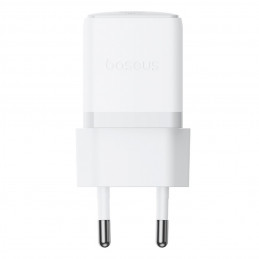 „Baseus Palm 1C“ 20 W sieninis įkroviklis (su „Baseus Mini White USB-C 60 W“ (20 V / 3 A) 1 m laidu) – baltas