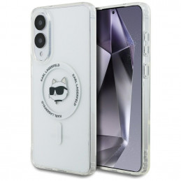 Karl Lagerfeld „MagSafe“ dėklas su „Button Choupette Head“ logotipu ir logotipu, skirtas „Samsung Galaxy S25 Edge“ – bal...