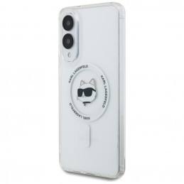 Karl Lagerfeld „MagSafe“ dėklas su „Button Choupette Head“ logotipu ir logotipu, skirtas „Samsung Galaxy S25 Edge“ – bal...