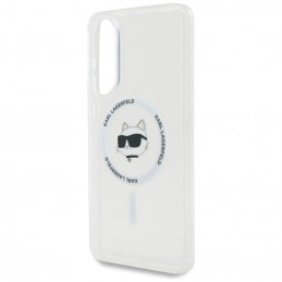 Karl Lagerfeld „MagSafe“ dėklas su „Button Choupette Head“ logotipu ir logotipu, skirtas „Samsung Galaxy S25 Edge“ – bal...