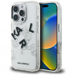 „Karl Lagerfeld IML Sketched Graphic“ dėklas, skirtas „iPhone 16 Pro“ – skaidrus