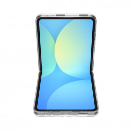 „Spigen AirSkin Mag MagSafe“ dėklas, skirtas „Samsung Galaxy Z Flip 7“ – skaidrus ir baltas
