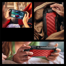 „Supcase Unicorn Beetle Pro“ dėklas, skirtas „Nintendo Switch 2“ – raudonas ir juodas