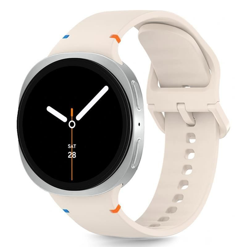 „Tech-Protect“ silikoninis dirželis, skirtas „Samsung Galaxy Watch 40/ 44/ 46 mm“ – smėlio spalvos